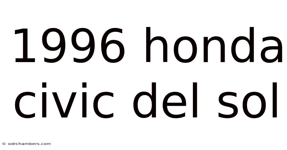 1996 Honda Civic Del Sol