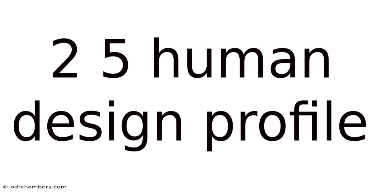 2 5 Human Design Profile