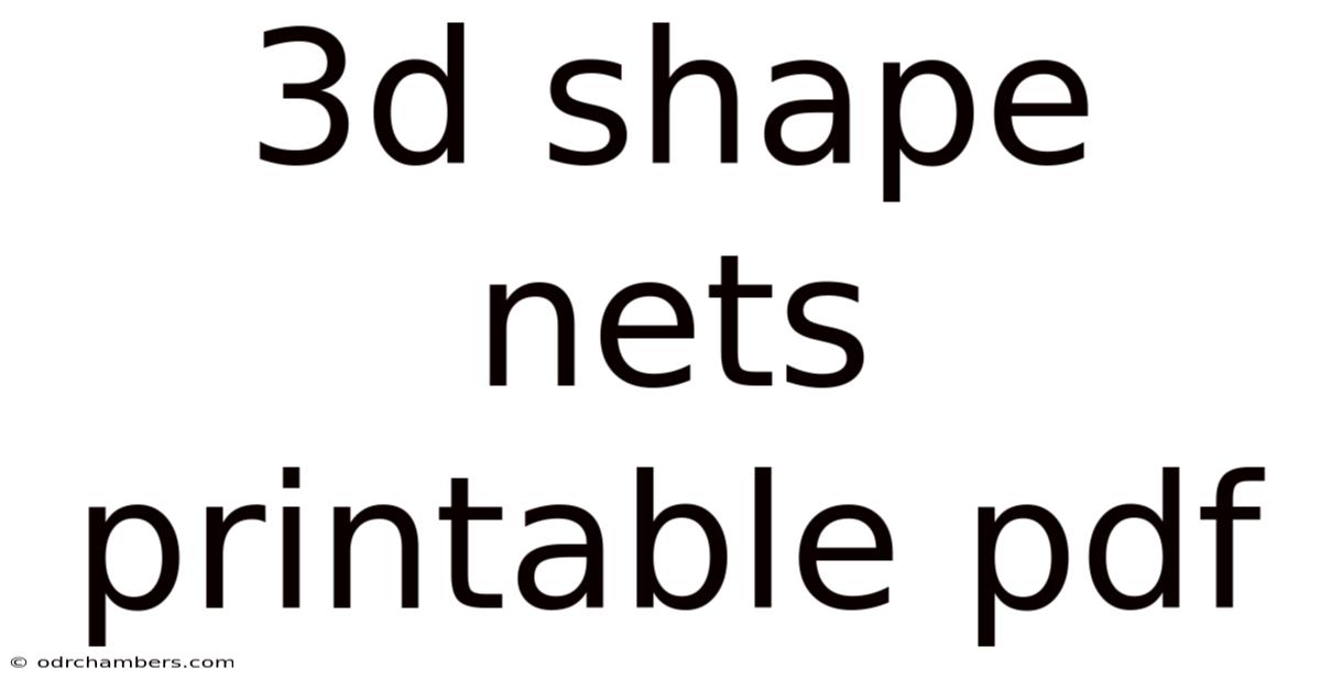 3d Shape Nets Printable Pdf