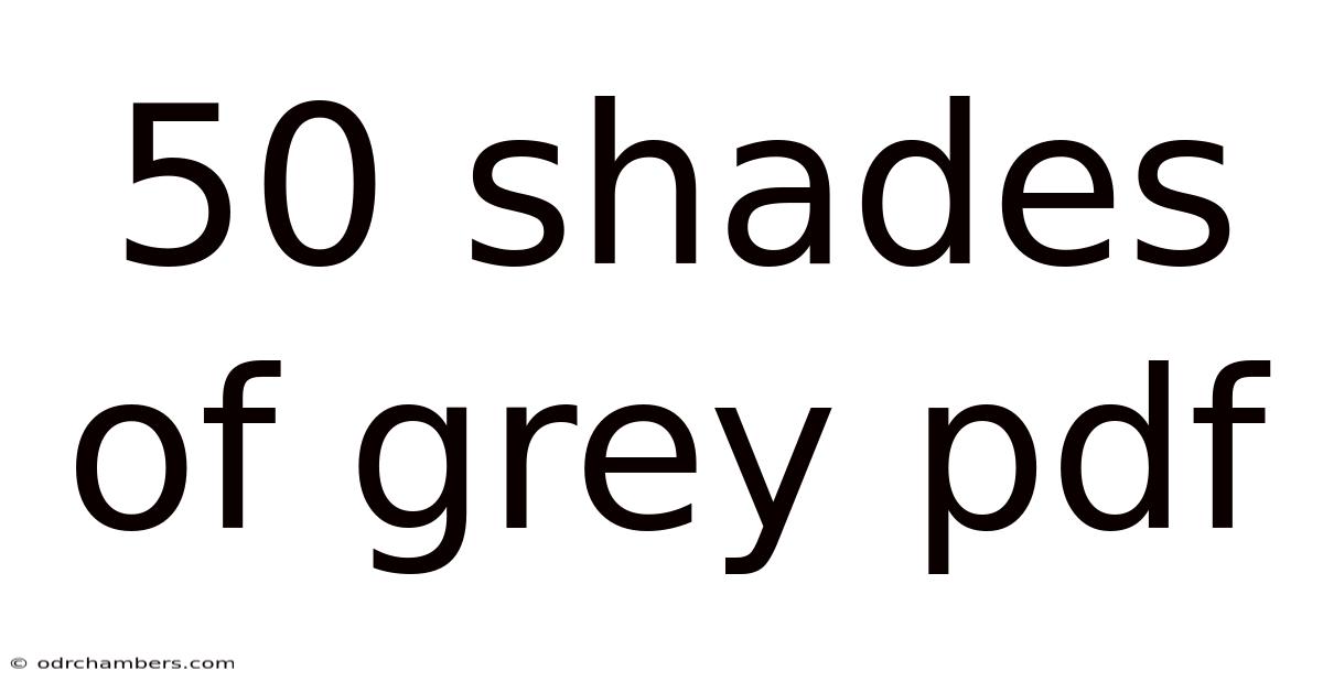 50 Shades Of Grey Pdf
