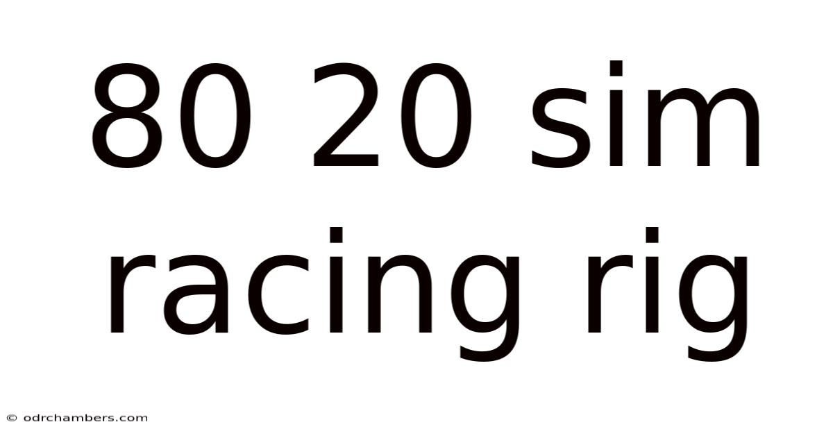 80 20 Sim Racing Rig
