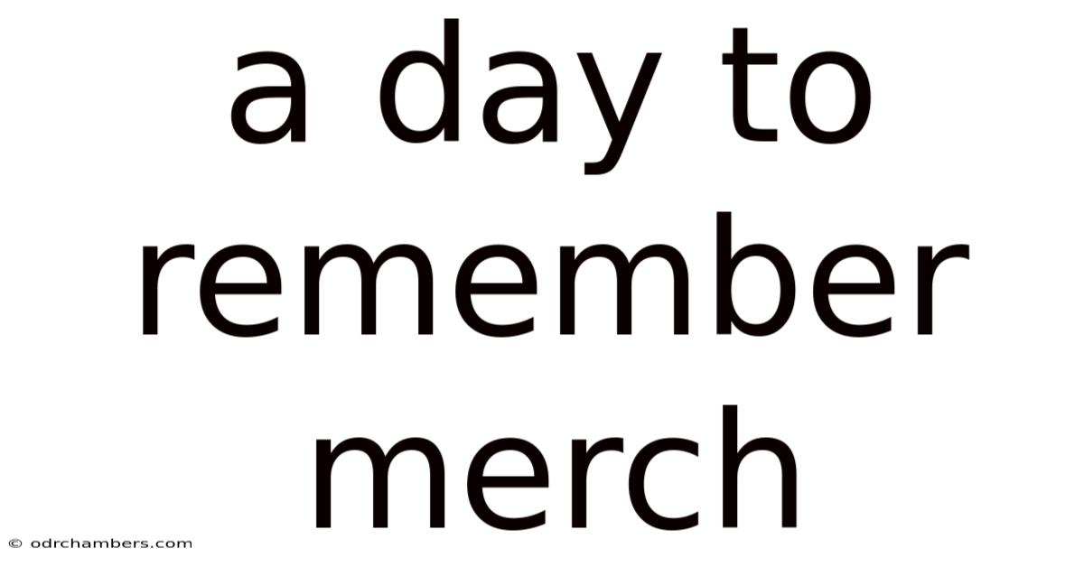 A Day To Remember Merch