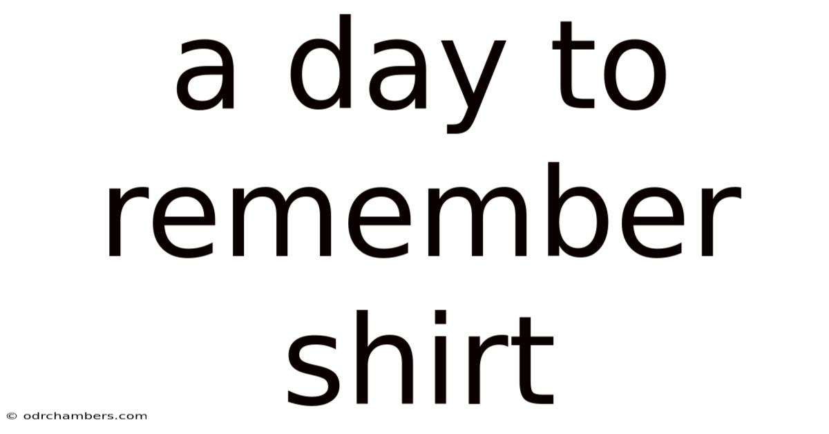 A Day To Remember Shirt