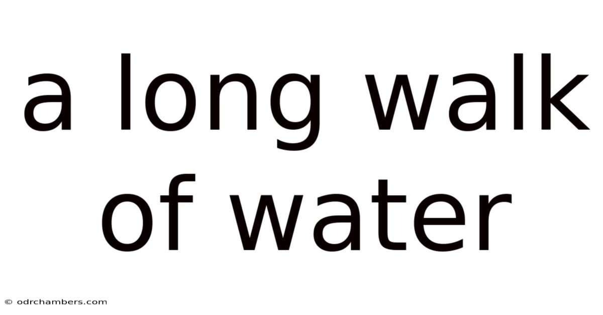 A Long Walk Of Water