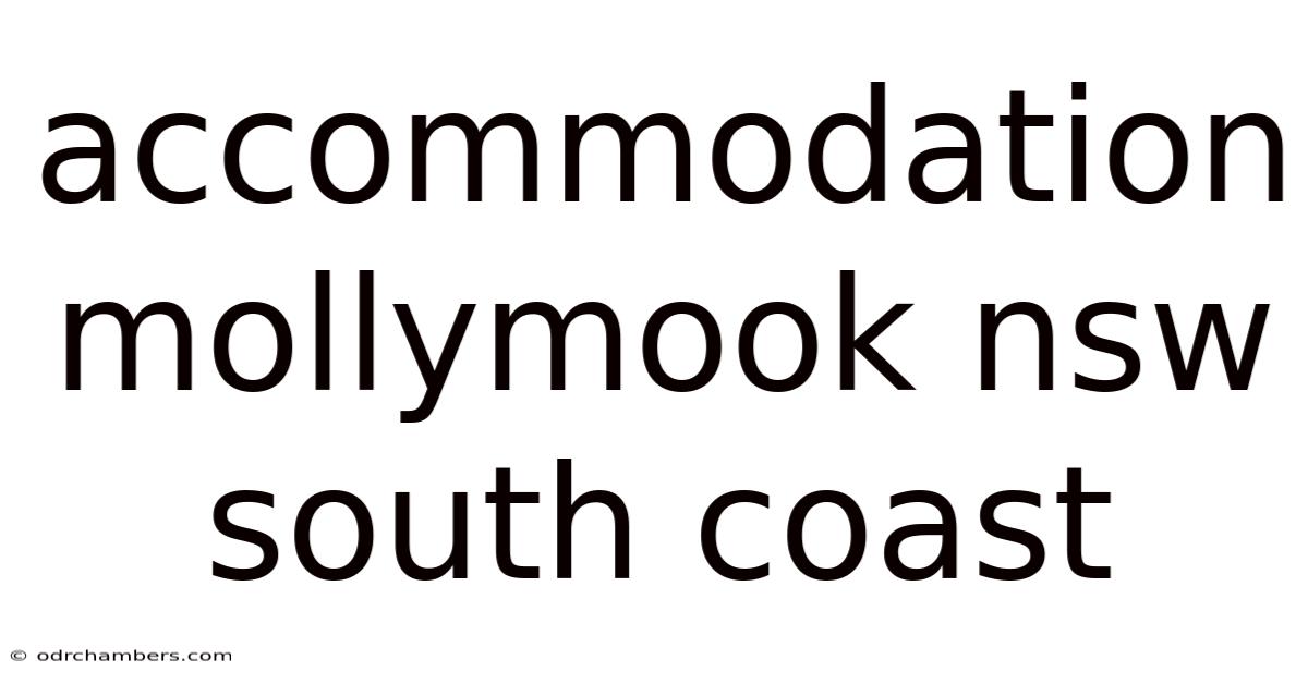 Accommodation Mollymook Nsw South Coast
