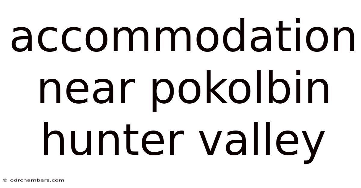 Accommodation Near Pokolbin Hunter Valley