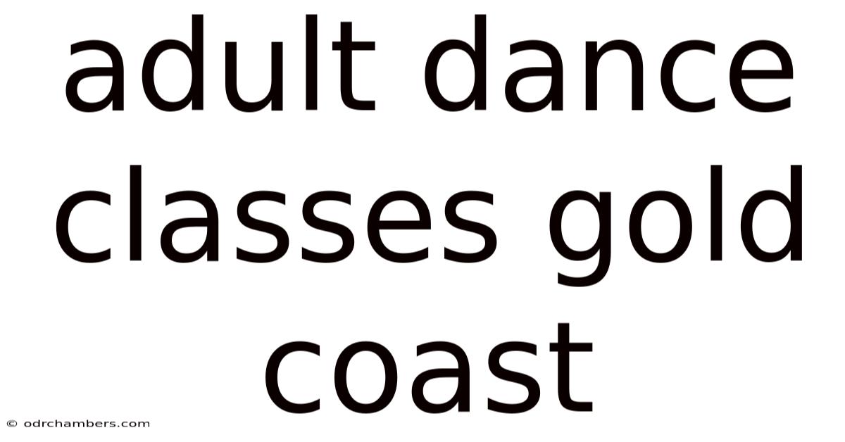 Adult Dance Classes Gold Coast