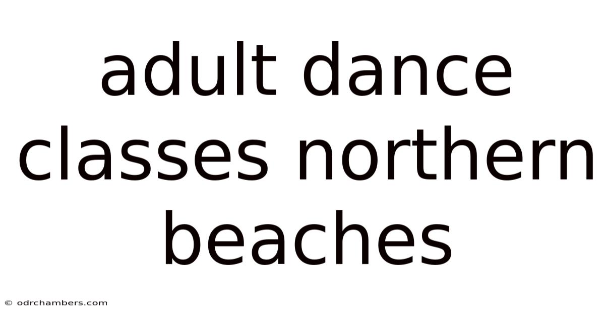 Adult Dance Classes Northern Beaches