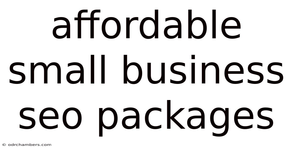 Affordable Small Business Seo Packages
