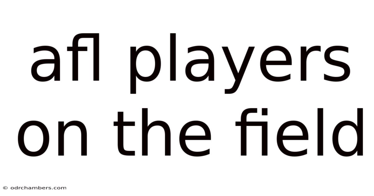 Afl Players On The Field