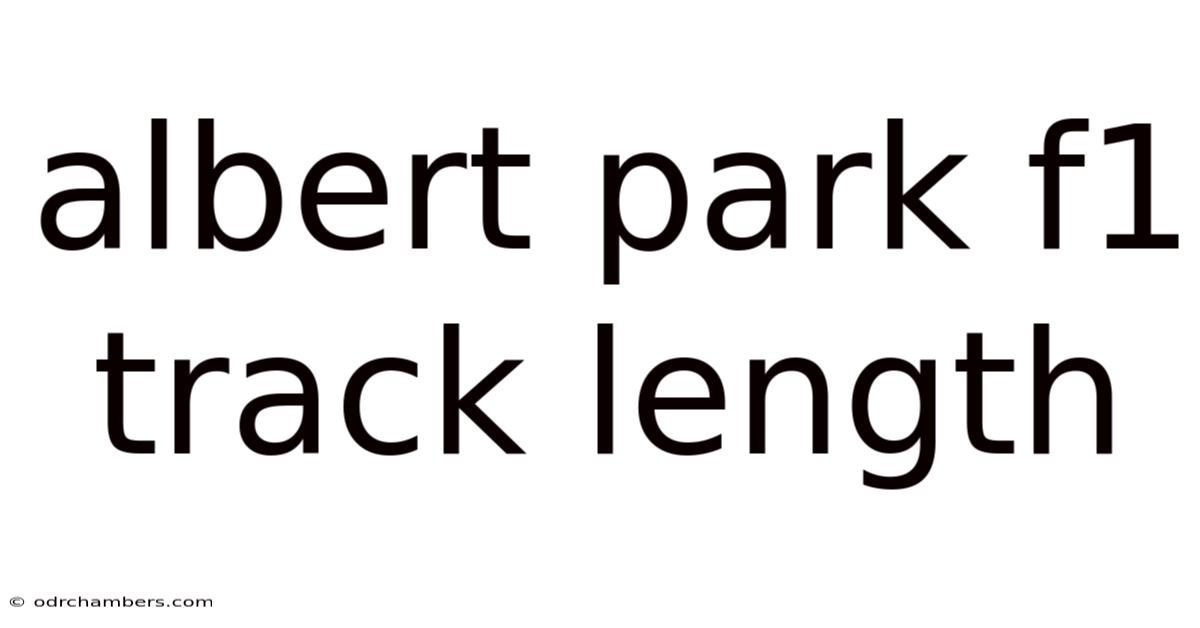Albert Park F1 Track Length