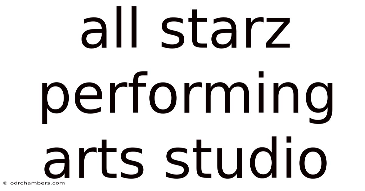 All Starz Performing Arts Studio
