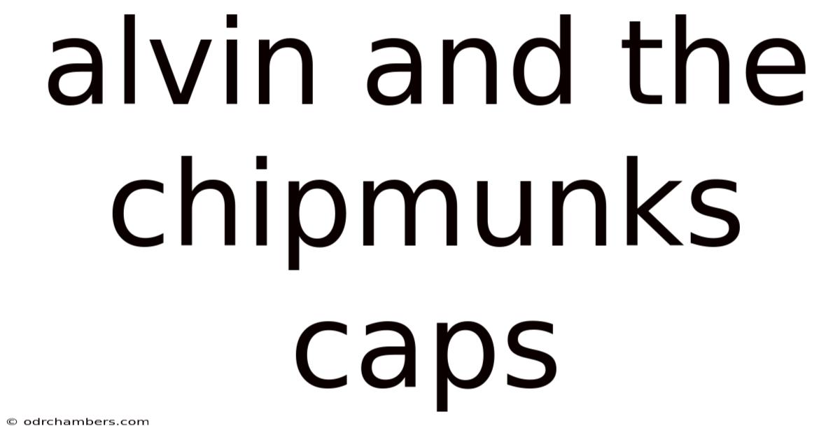 Alvin And The Chipmunks Caps