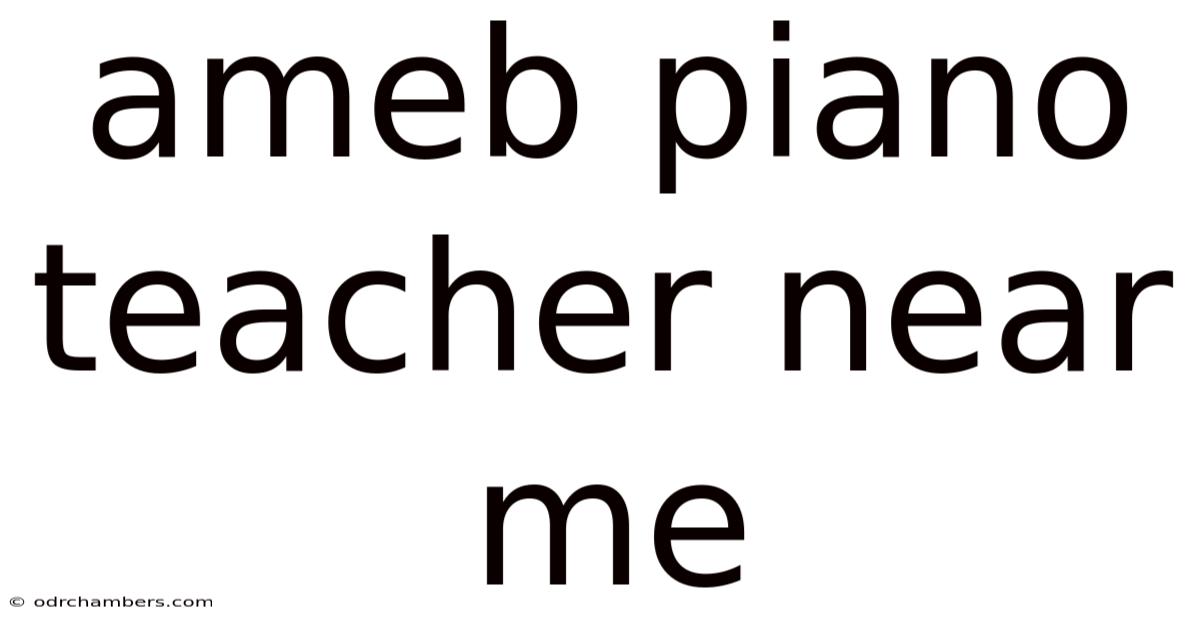Ameb Piano Teacher Near Me