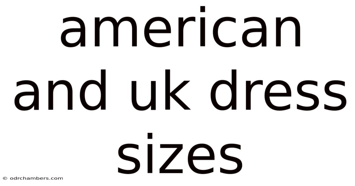 American And Uk Dress Sizes