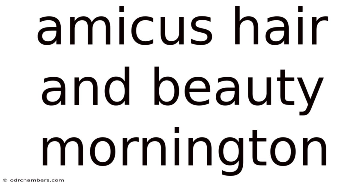 Amicus Hair And Beauty Mornington