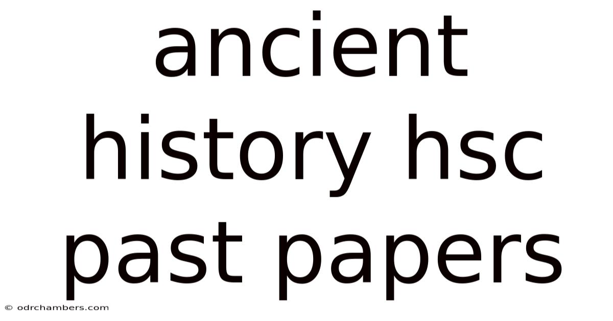Ancient History Hsc Past Papers