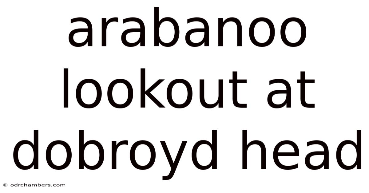 Arabanoo Lookout At Dobroyd Head