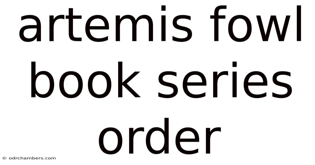Artemis Fowl Book Series Order