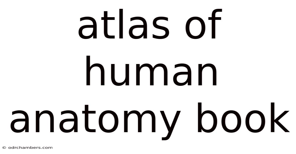 Atlas Of Human Anatomy Book
