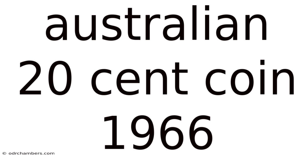 Australian 20 Cent Coin 1966