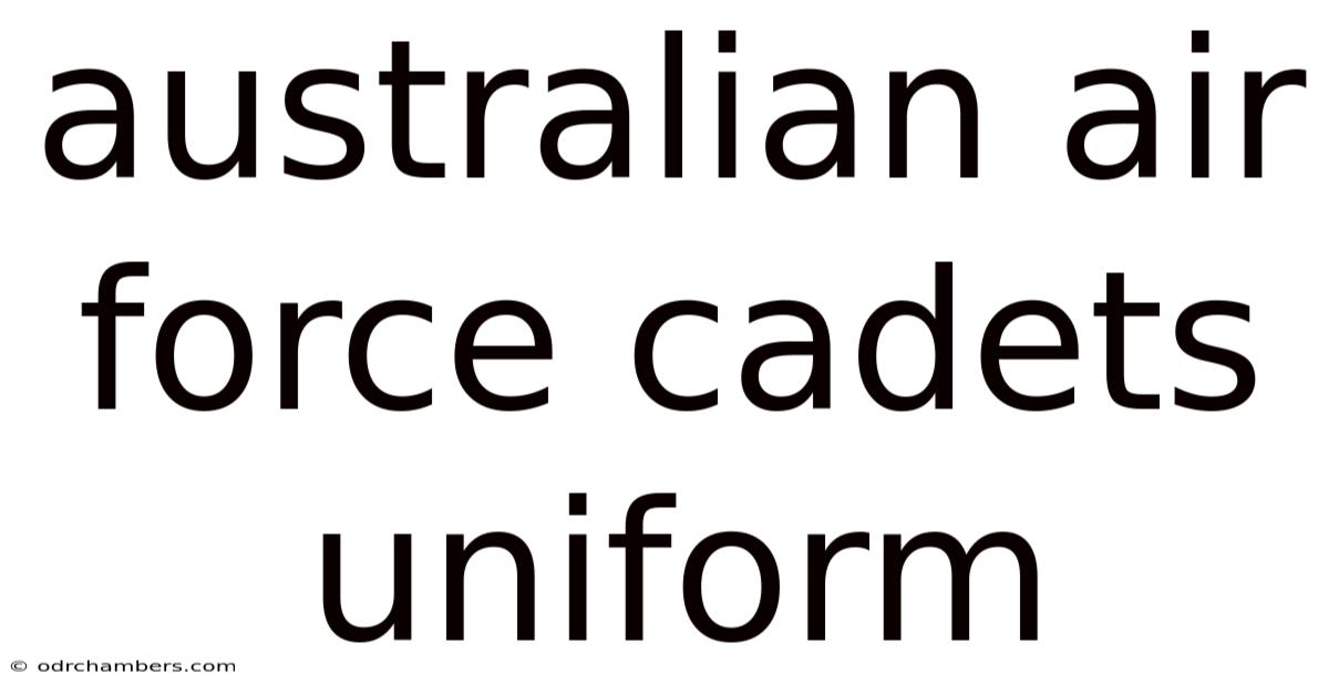 Australian Air Force Cadets Uniform