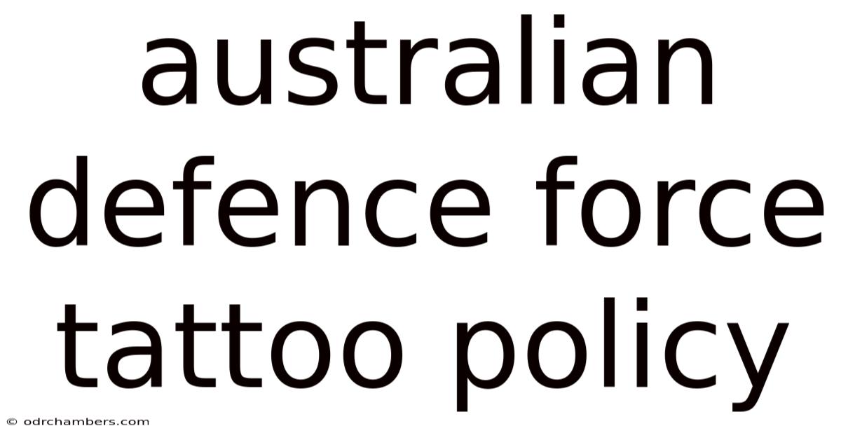 Australian Defence Force Tattoo Policy