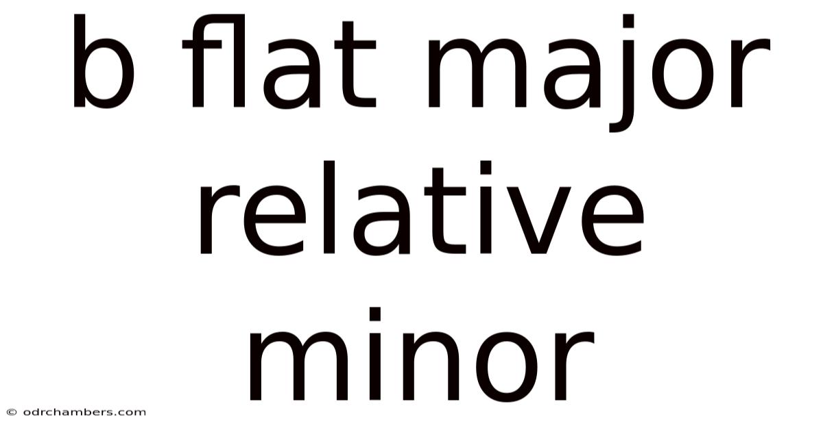 B Flat Major Relative Minor