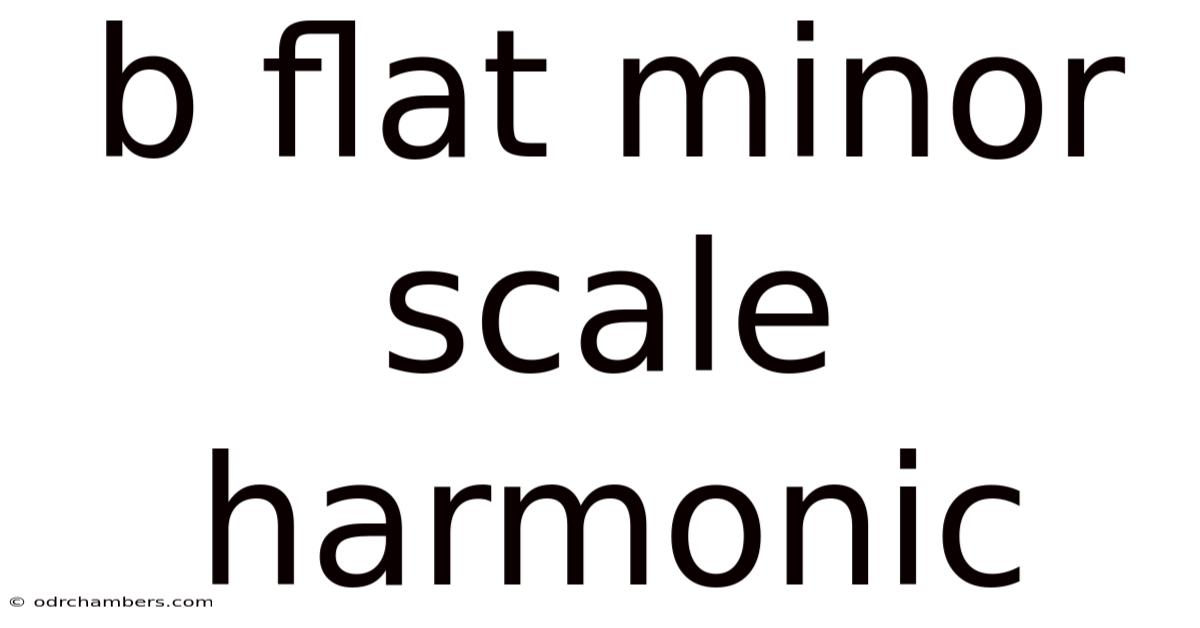 B Flat Minor Scale Harmonic