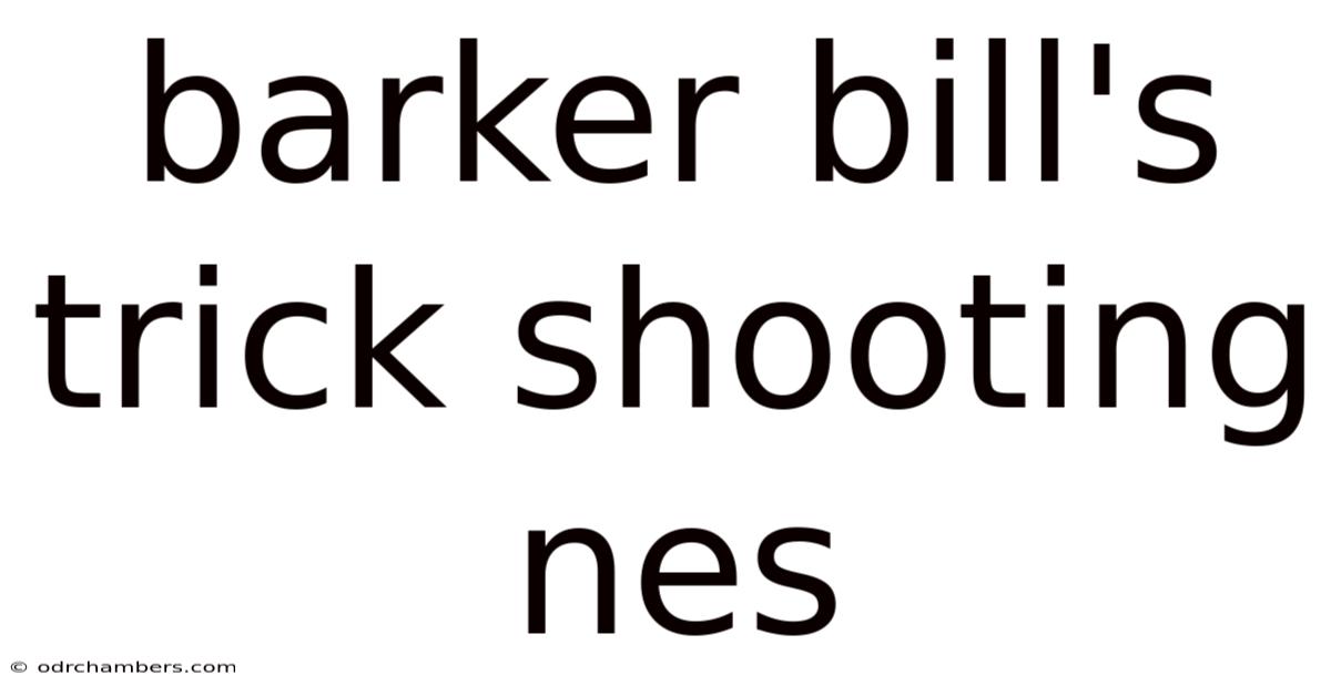 Barker Bill's Trick Shooting Nes