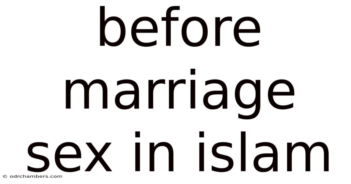 Before Marriage Sex In Islam