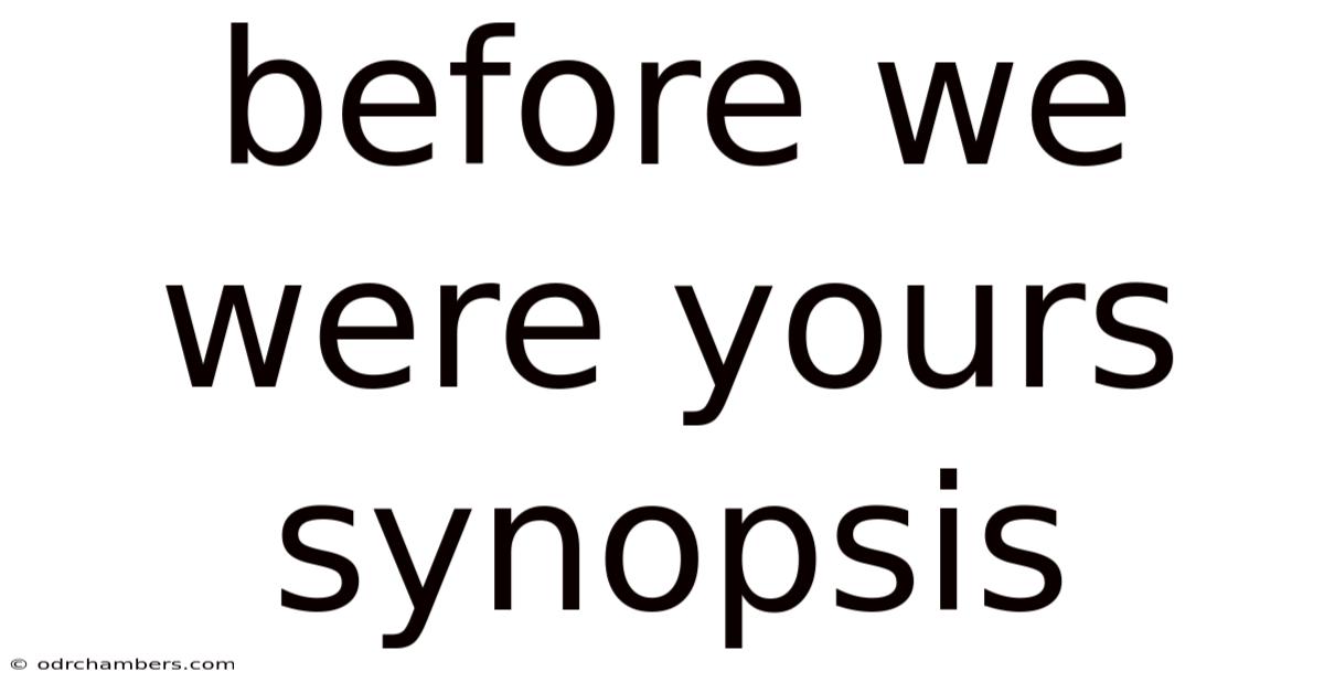 Before We Were Yours Synopsis