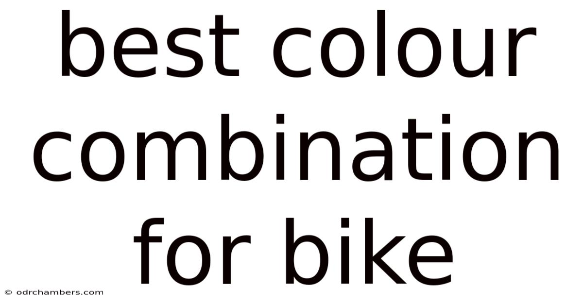 Best Colour Combination For Bike