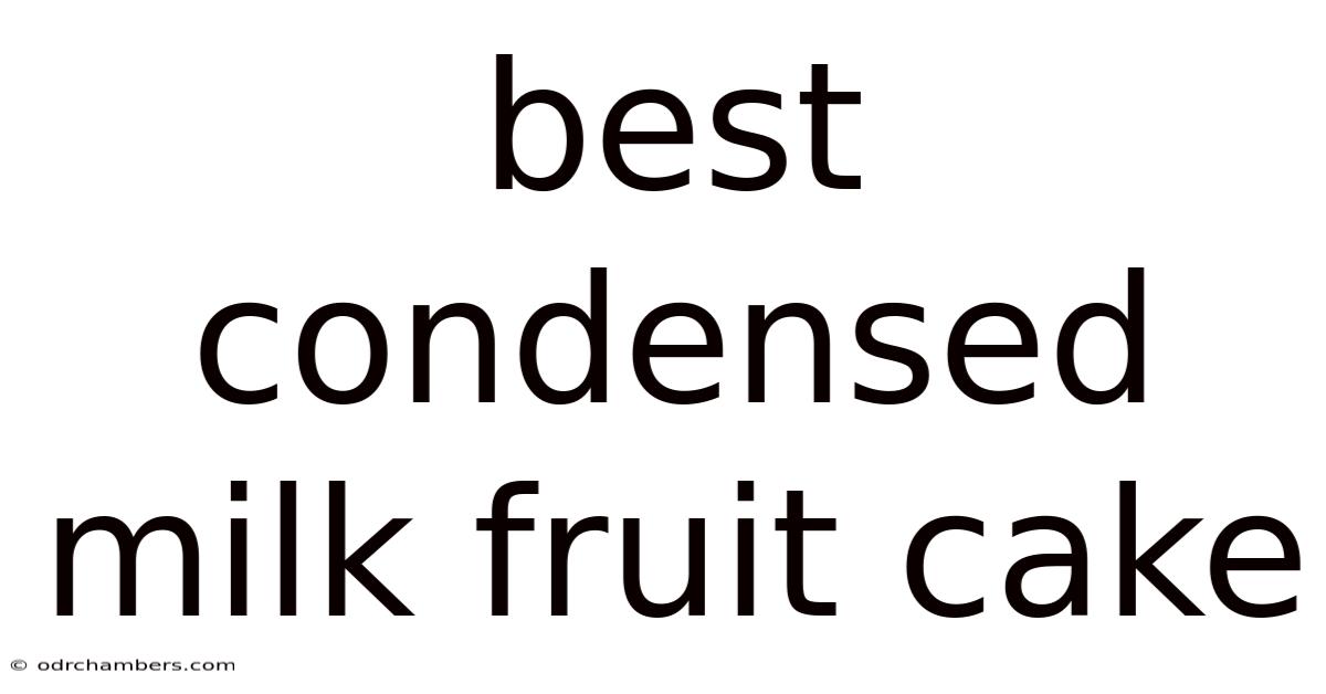 Best Condensed Milk Fruit Cake
