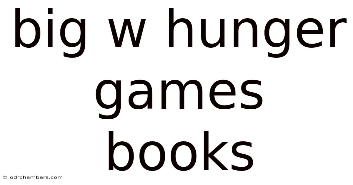 Big W Hunger Games Books