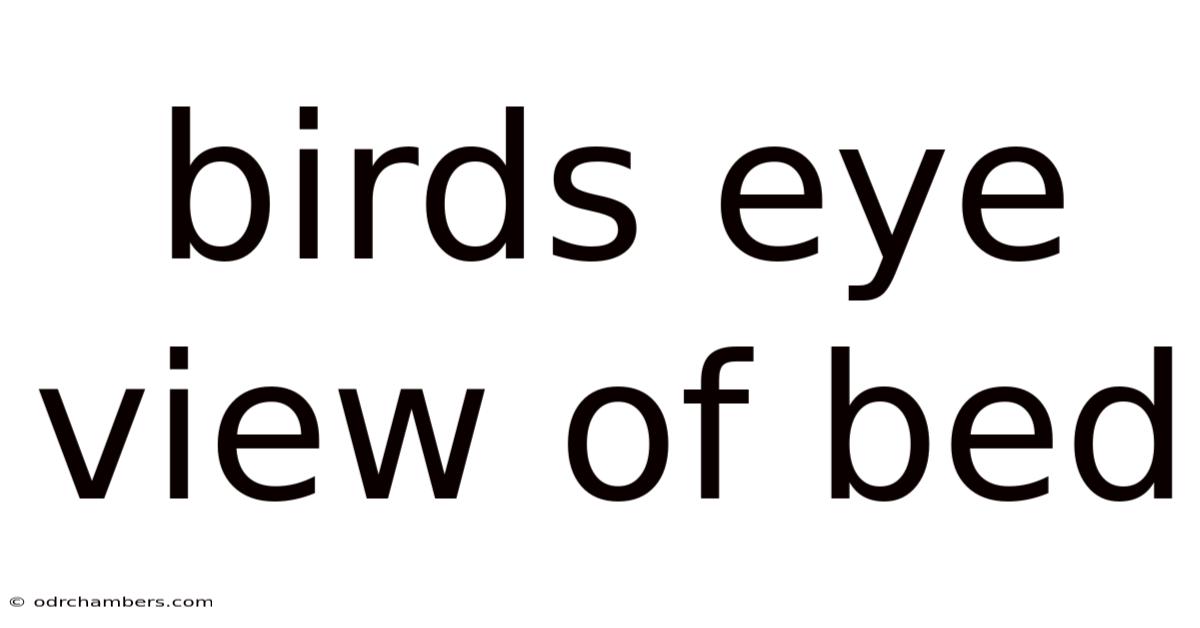 Birds Eye View Of Bed
