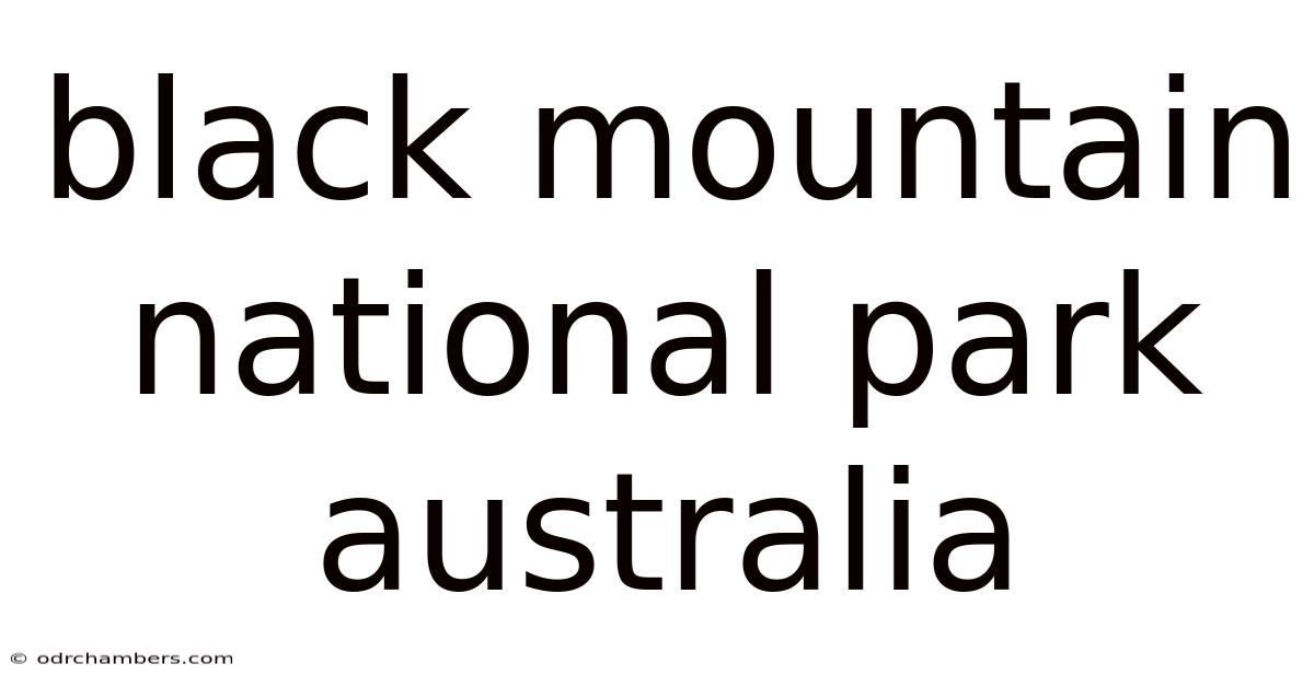 Black Mountain National Park Australia