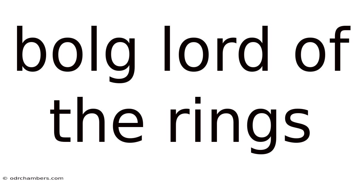Bolg Lord Of The Rings