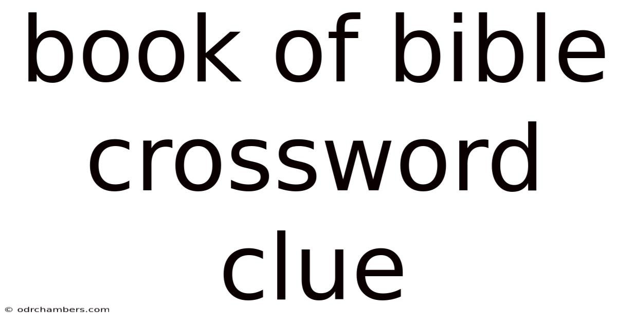 Book Of Bible Crossword Clue