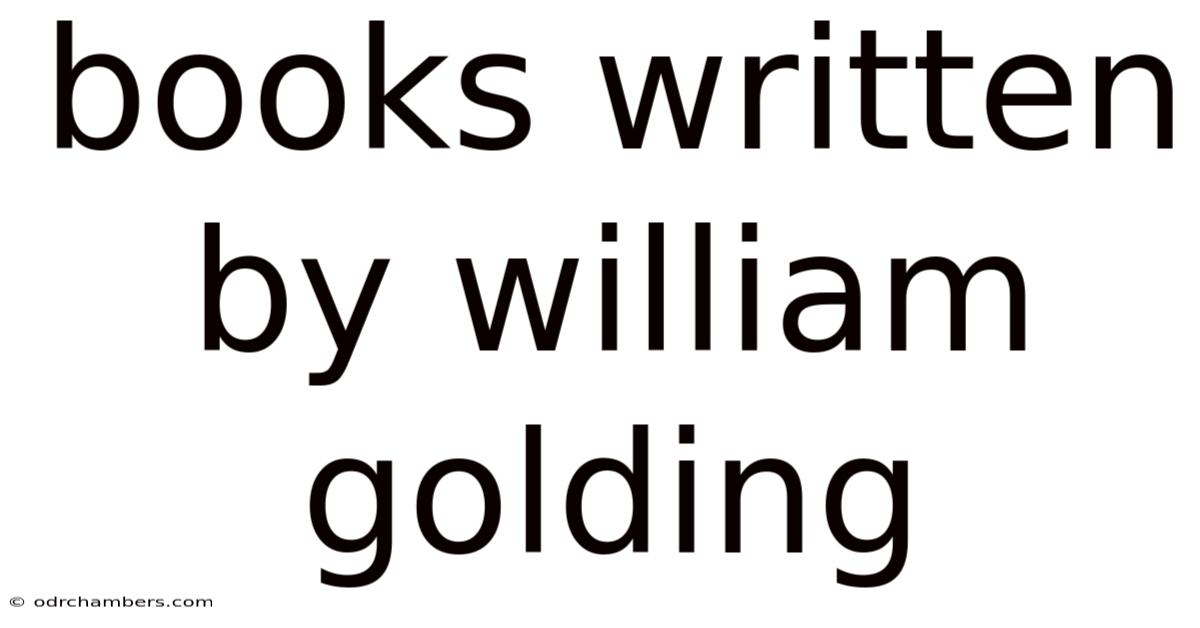 Books Written By William Golding