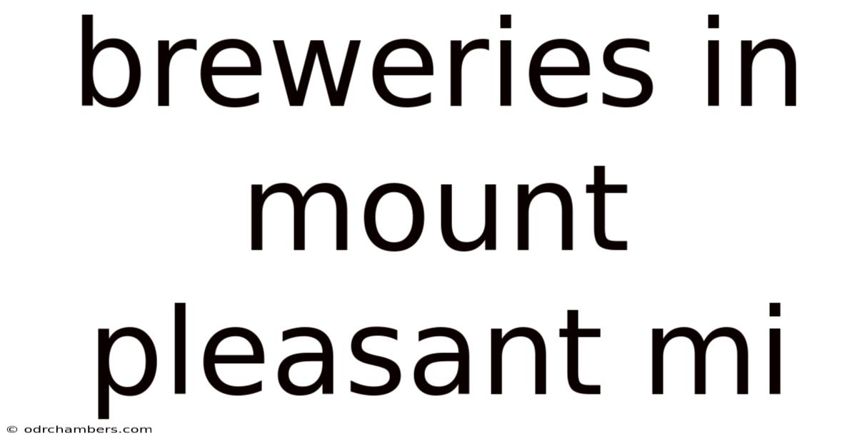 Breweries In Mount Pleasant Mi