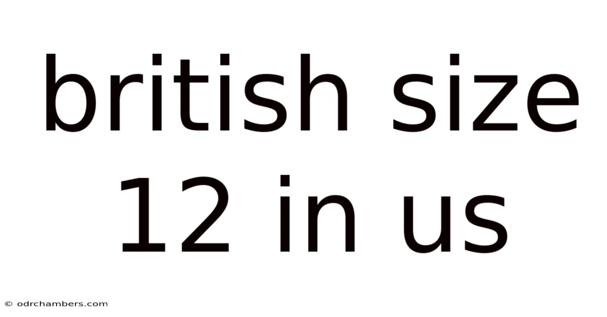British Size 12 In Us