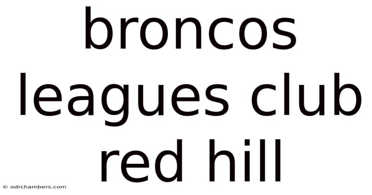 Broncos Leagues Club Red Hill
