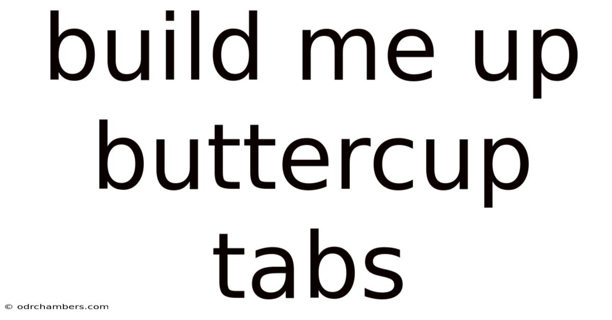 Build Me Up Buttercup Tabs