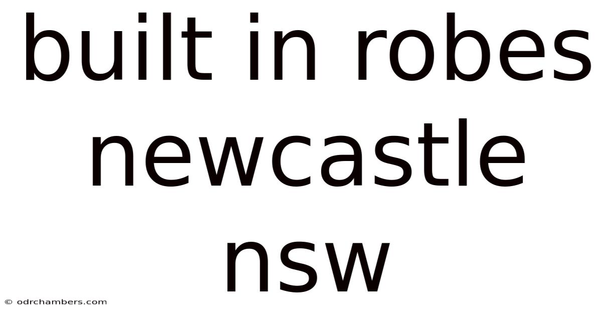 Built In Robes Newcastle Nsw