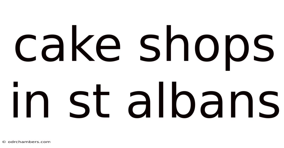 Cake Shops In St Albans