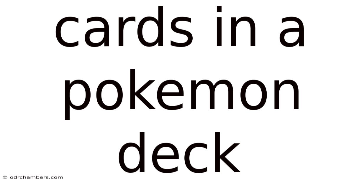 Cards In A Pokemon Deck