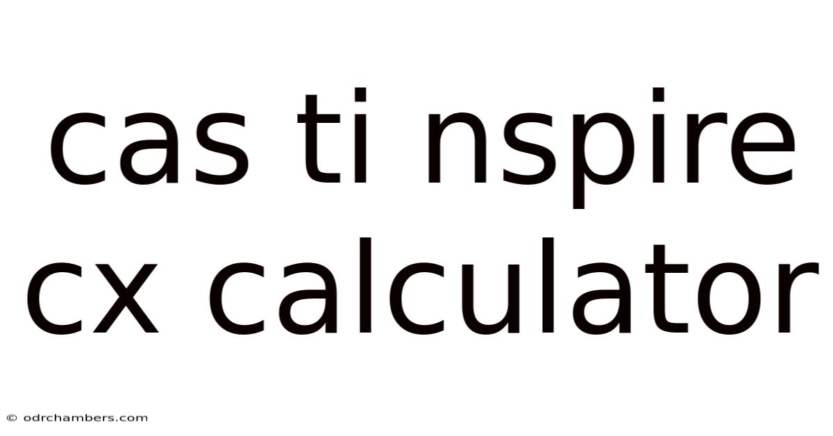 Cas Ti Nspire Cx Calculator