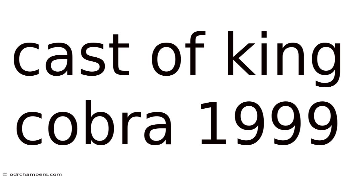 Cast Of King Cobra 1999