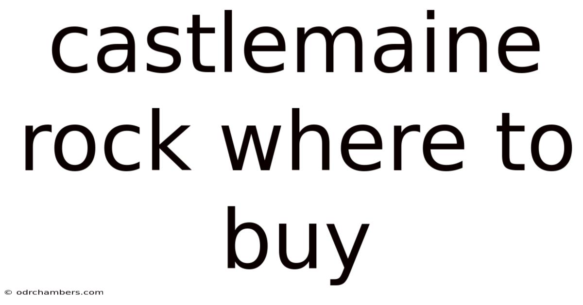 Castlemaine Rock Where To Buy